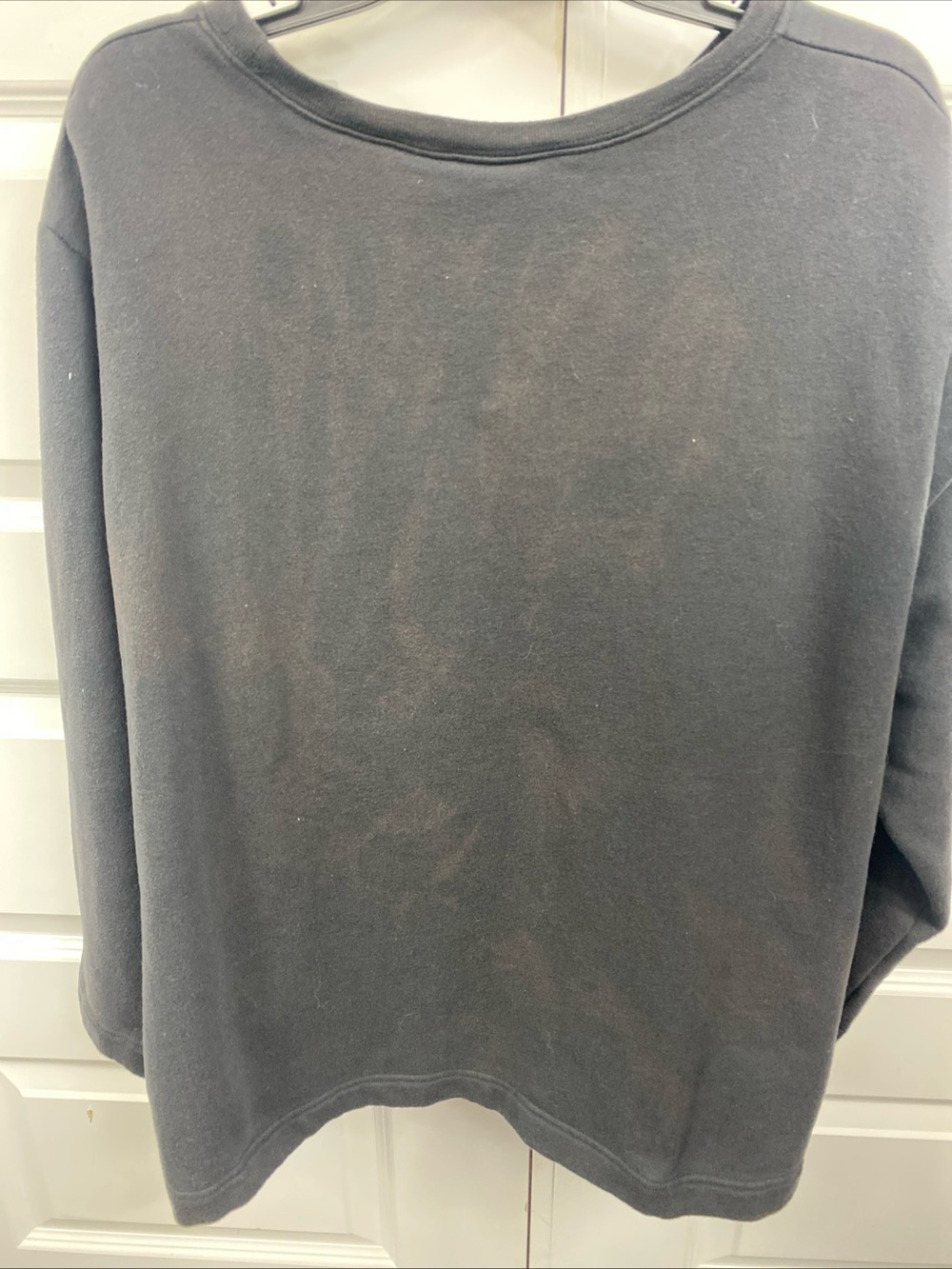 Halloween Sweatshirt Women’s 3X Ghost Haunted House Moon Felt Embroidered Black - Picture 5 of 6